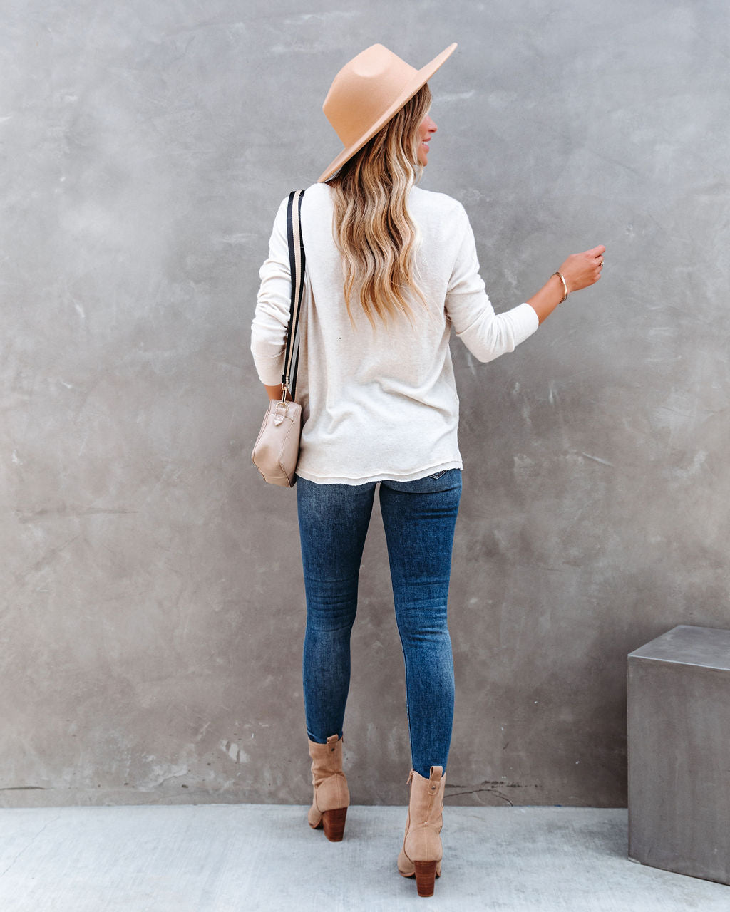 Ezra Grommet Long Sleeve Top - Oatmeal