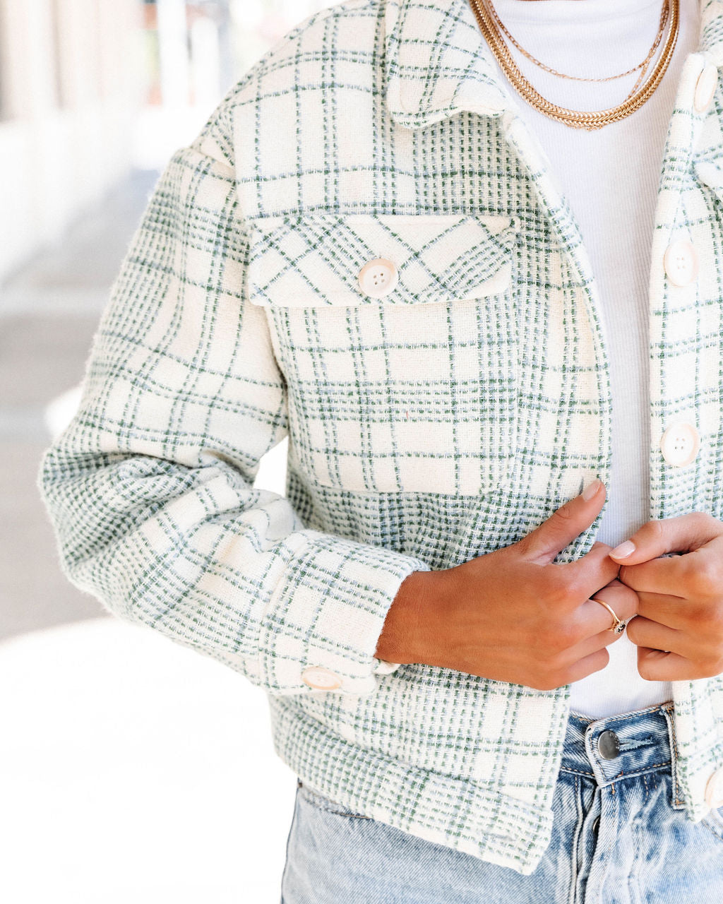Gilmore Pocketed Plaid Jacket