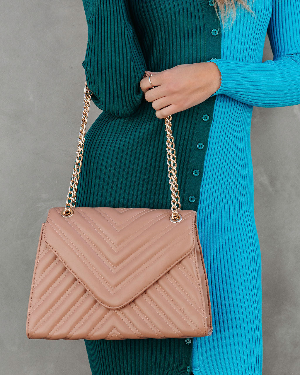 Pamela Padded Crossbody Bag - Beige