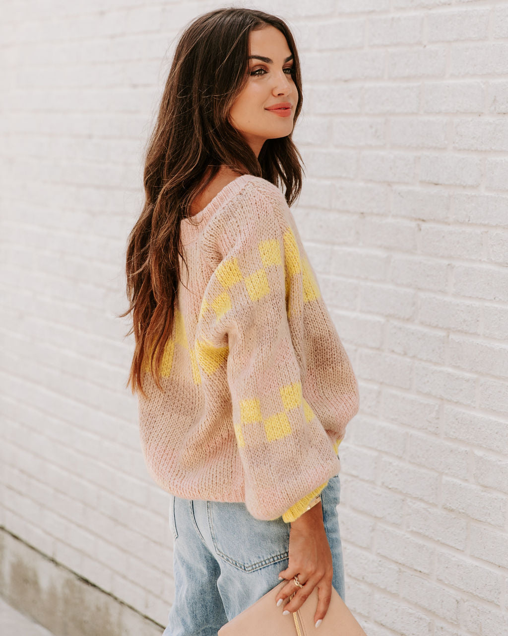 Dosage Of Cool Checkerboard V-Neck Sweater