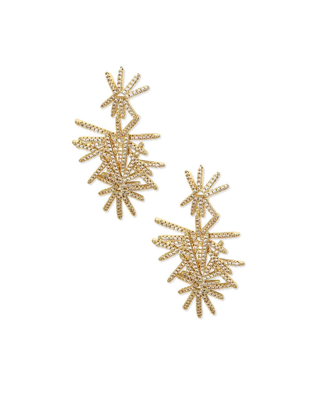 Sparks Fly Drop Earrings - Gold