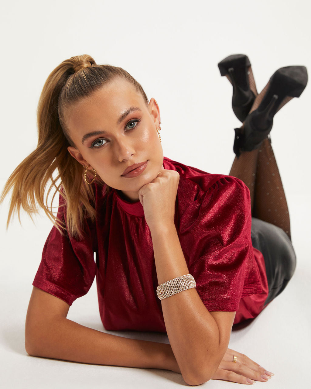 Disco Crystal Bracelet - Gold