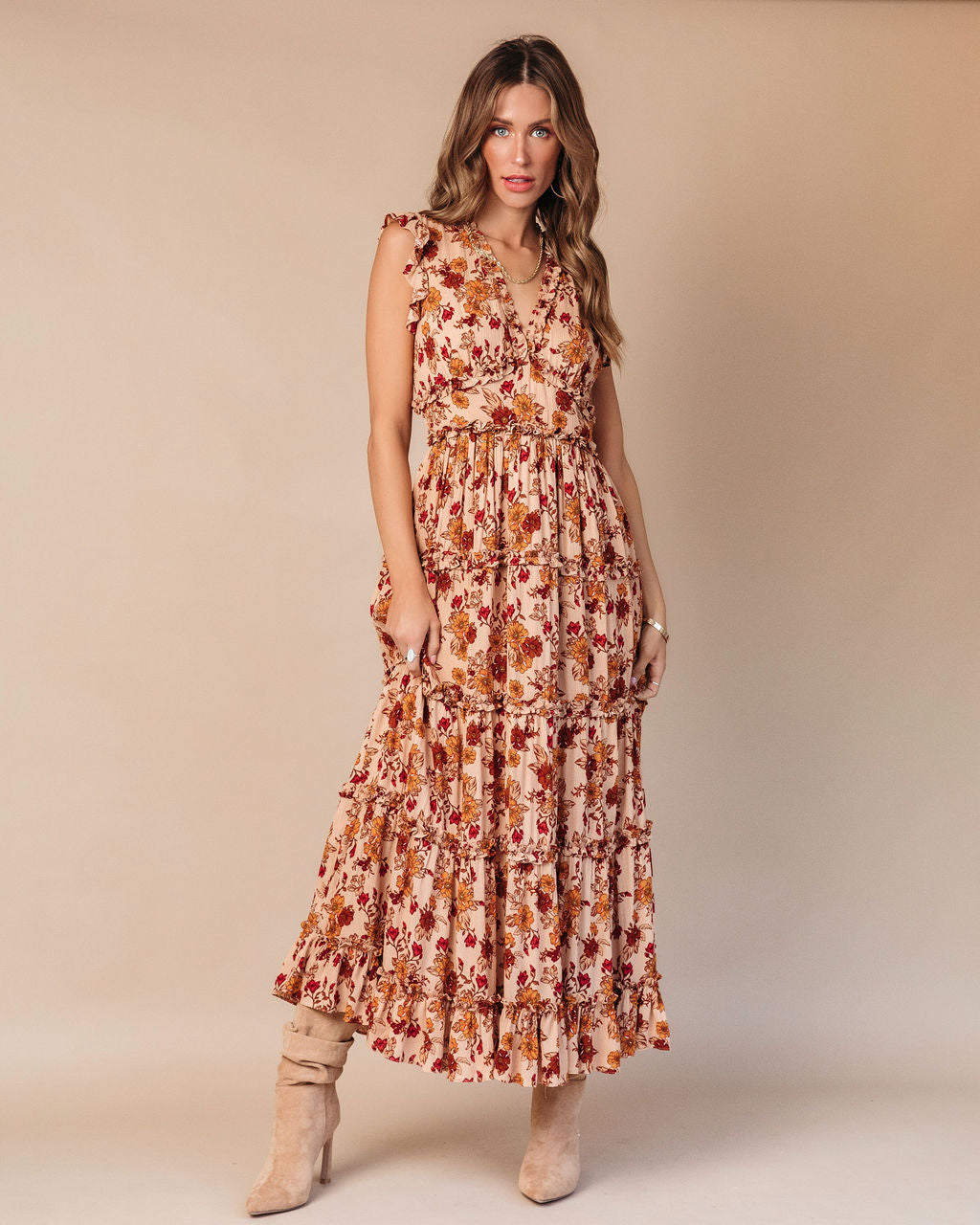 Aurelia Floral Tiered Maxi Dress