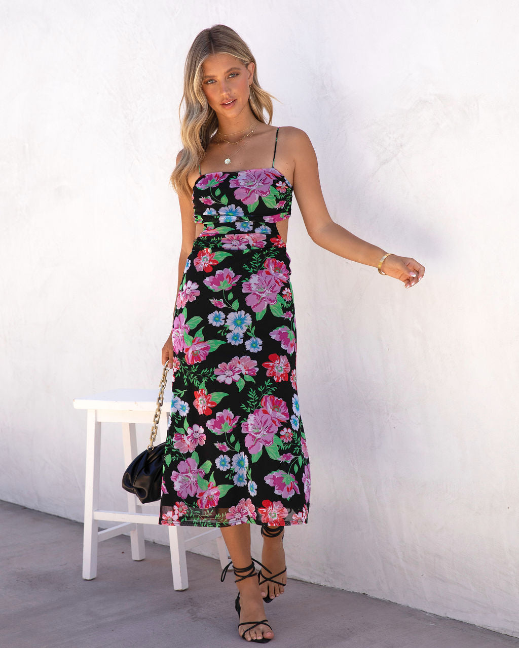 Boden Floral Cutout Midi Dress - FINAL SALE