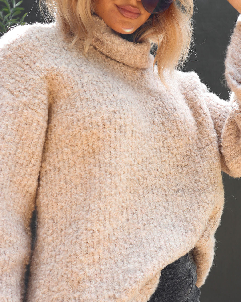 Warmest Wishes Knit Cowl Neck Bell Sleeve Sweater - Oatmeal