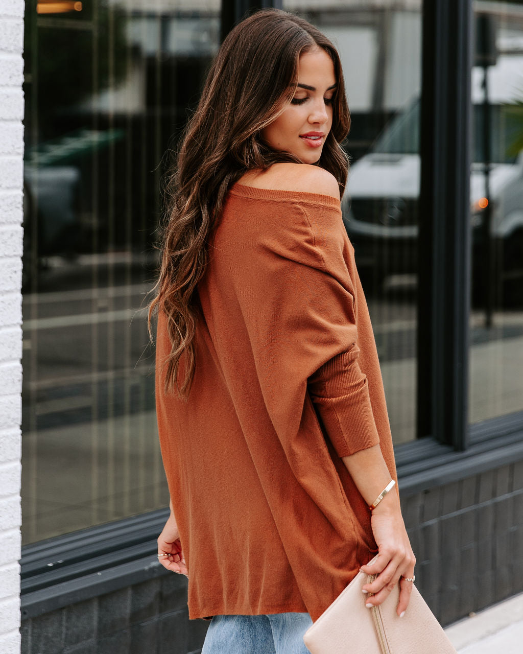 Close To You Pocketed Sweater - Brown