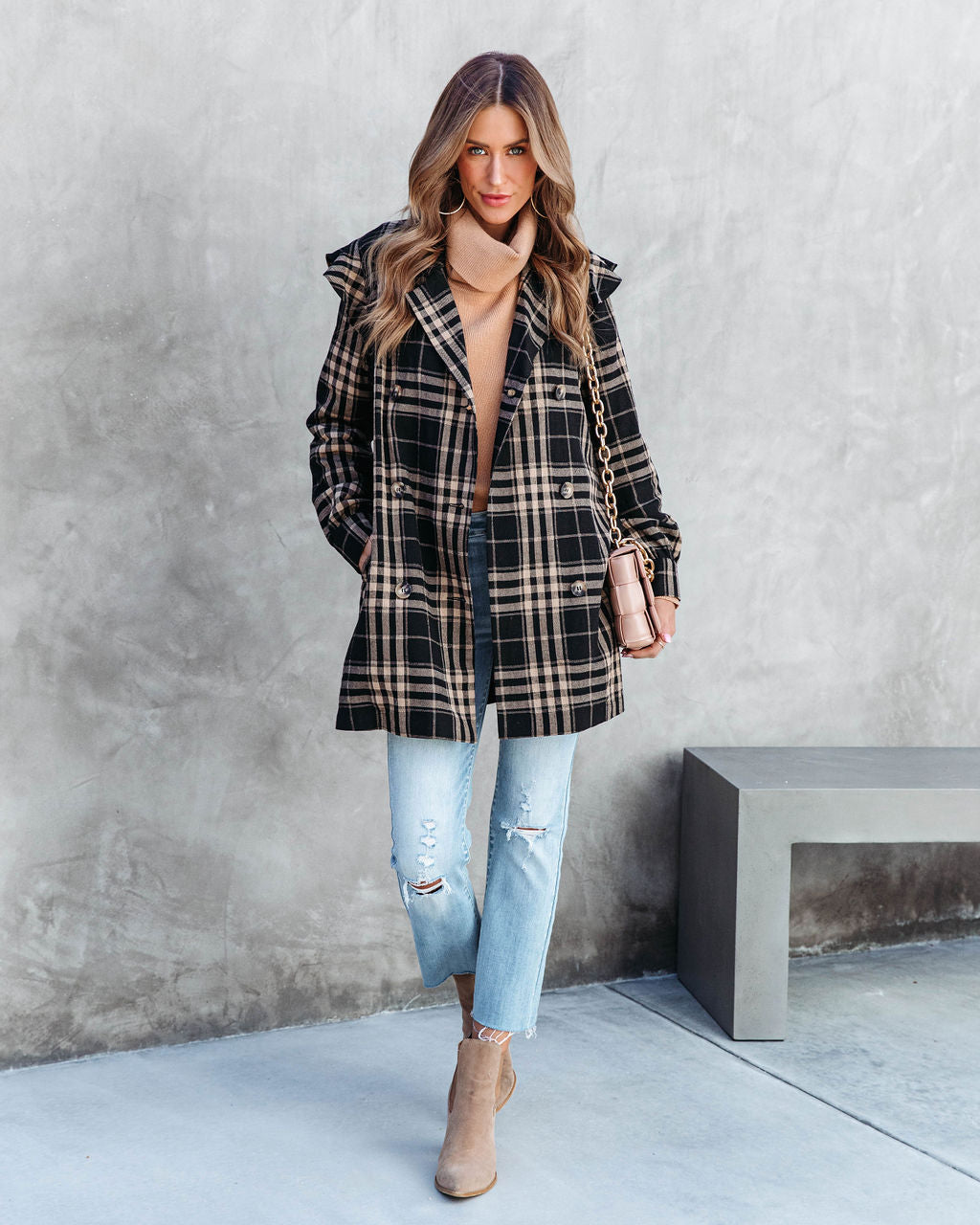 Matilda Plaid Lightweight Pocketed Jacket