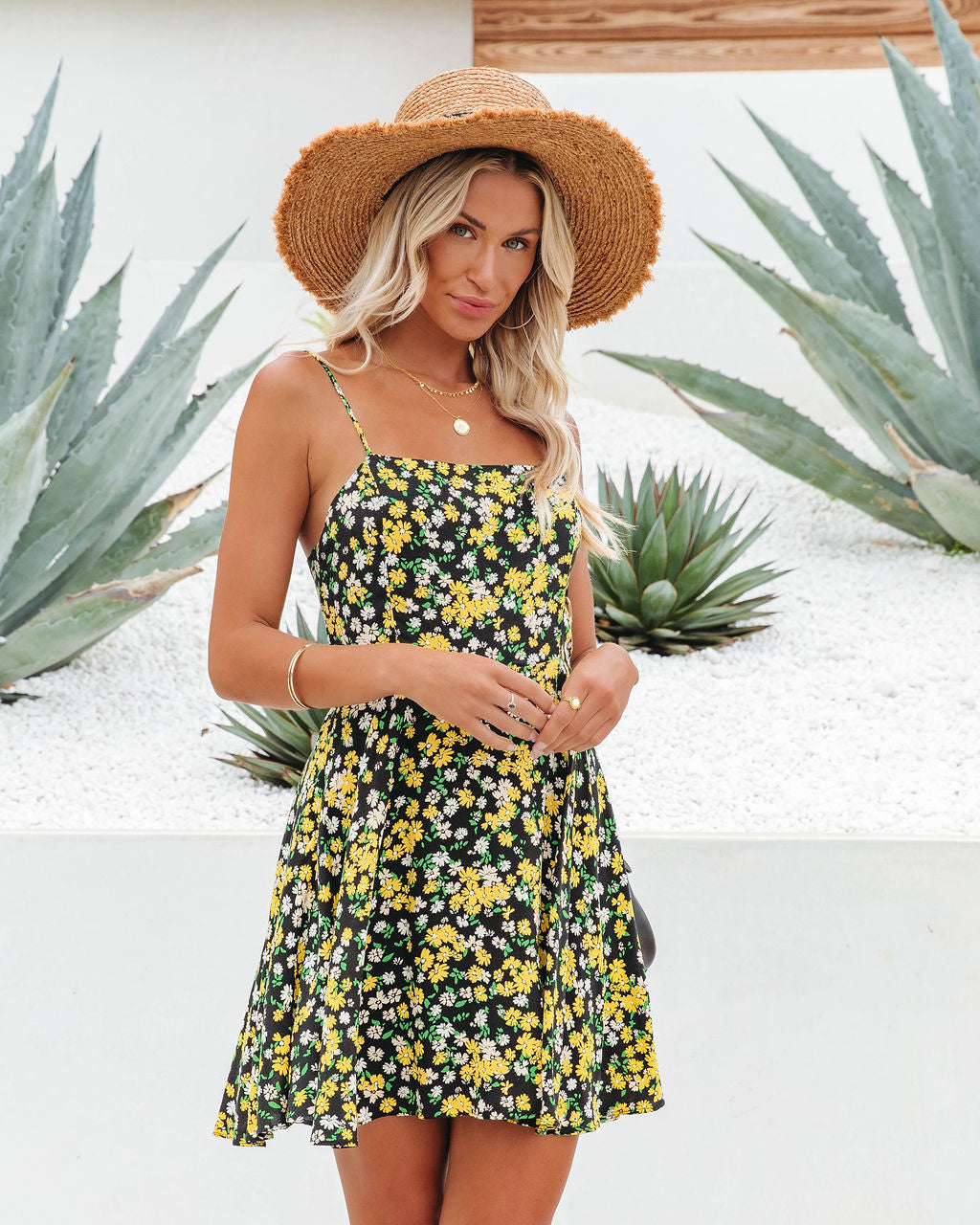 Enticed Bloom Floral Print Mini Dress - FINAL SALE