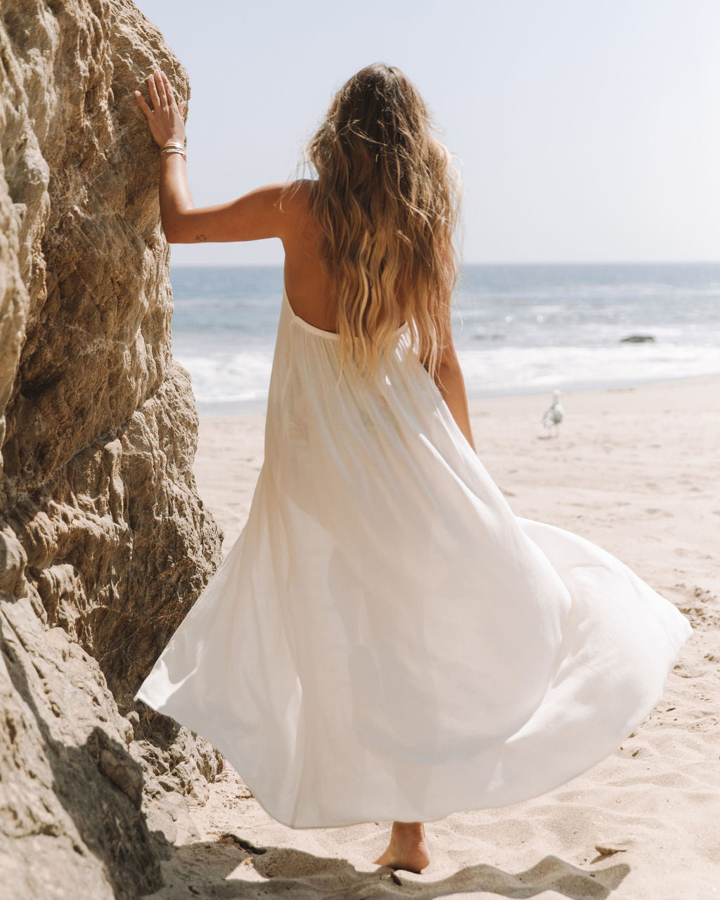 Queen Of The Night Slit Hatler Top - Cream - FINAL SALE