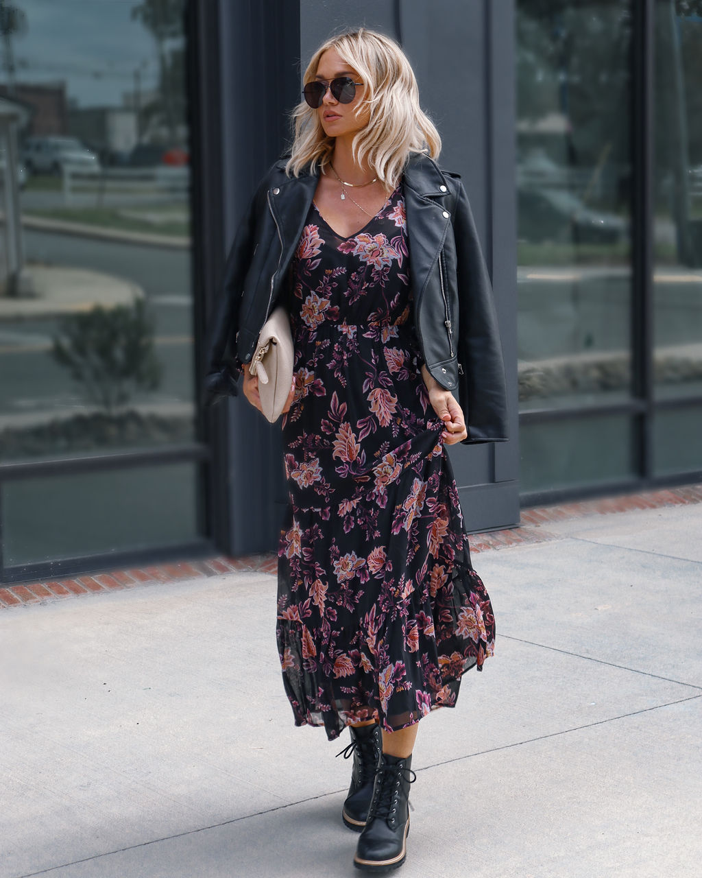 Callie Floral Chiffon Maxi Dress
