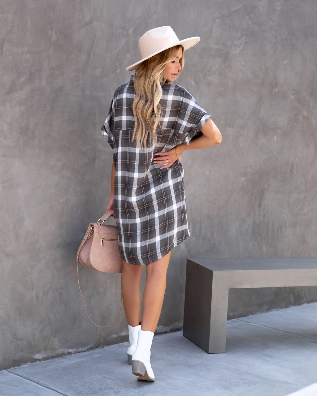 Harriet Plaid Pocketed Shirt Dress - SALE
