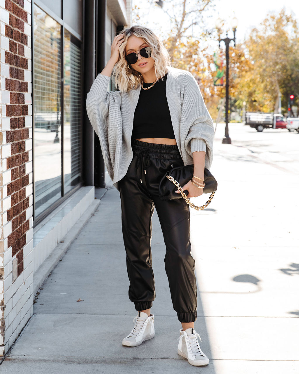 Mariah Knit Dolman Sleeve Cardigan - Heather Grey