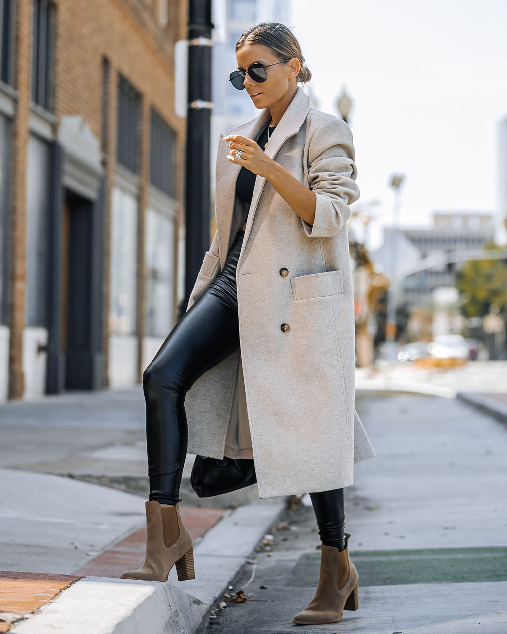 Autumn Necessities Pocketed Coat - Oatmeal