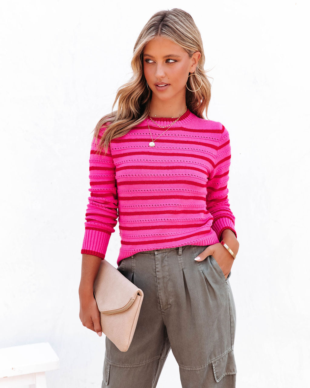 Darling One Knit Striped Sweater