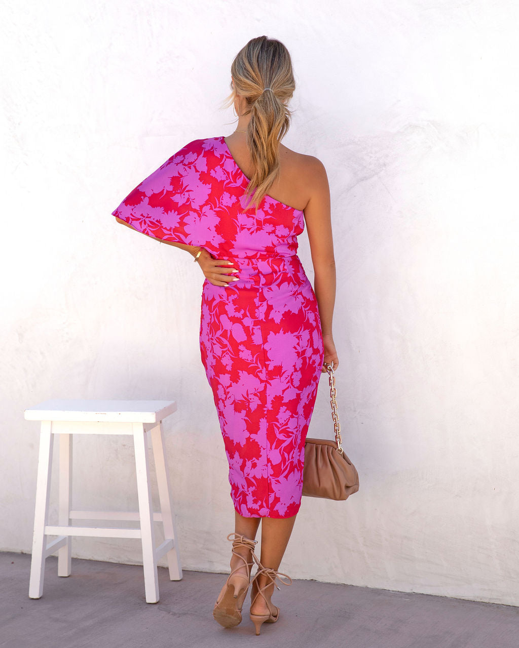 Addicted To Love One Shoulder Midi Dress - FINAL SALE