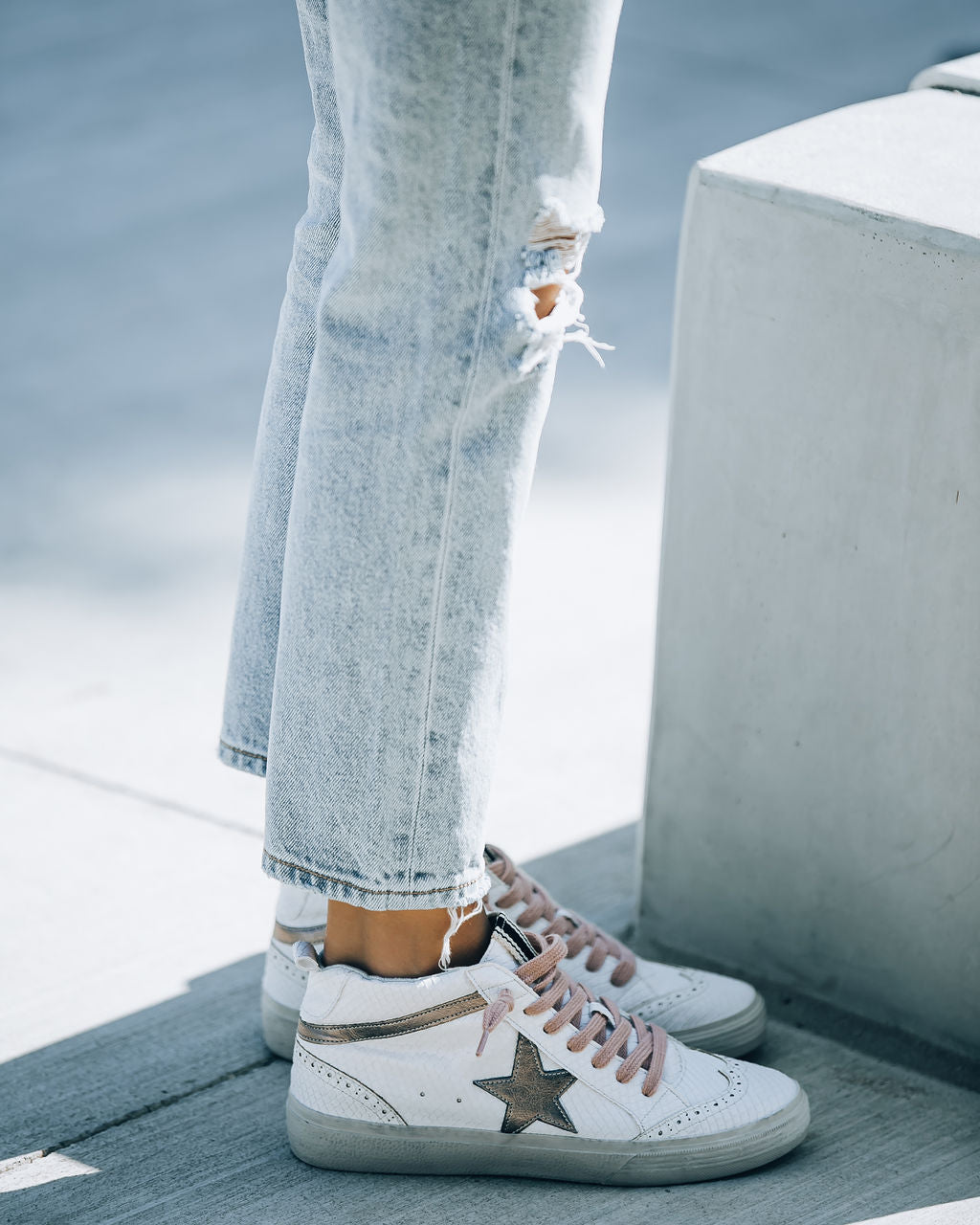 Paulina Snake High-Top Sneakers