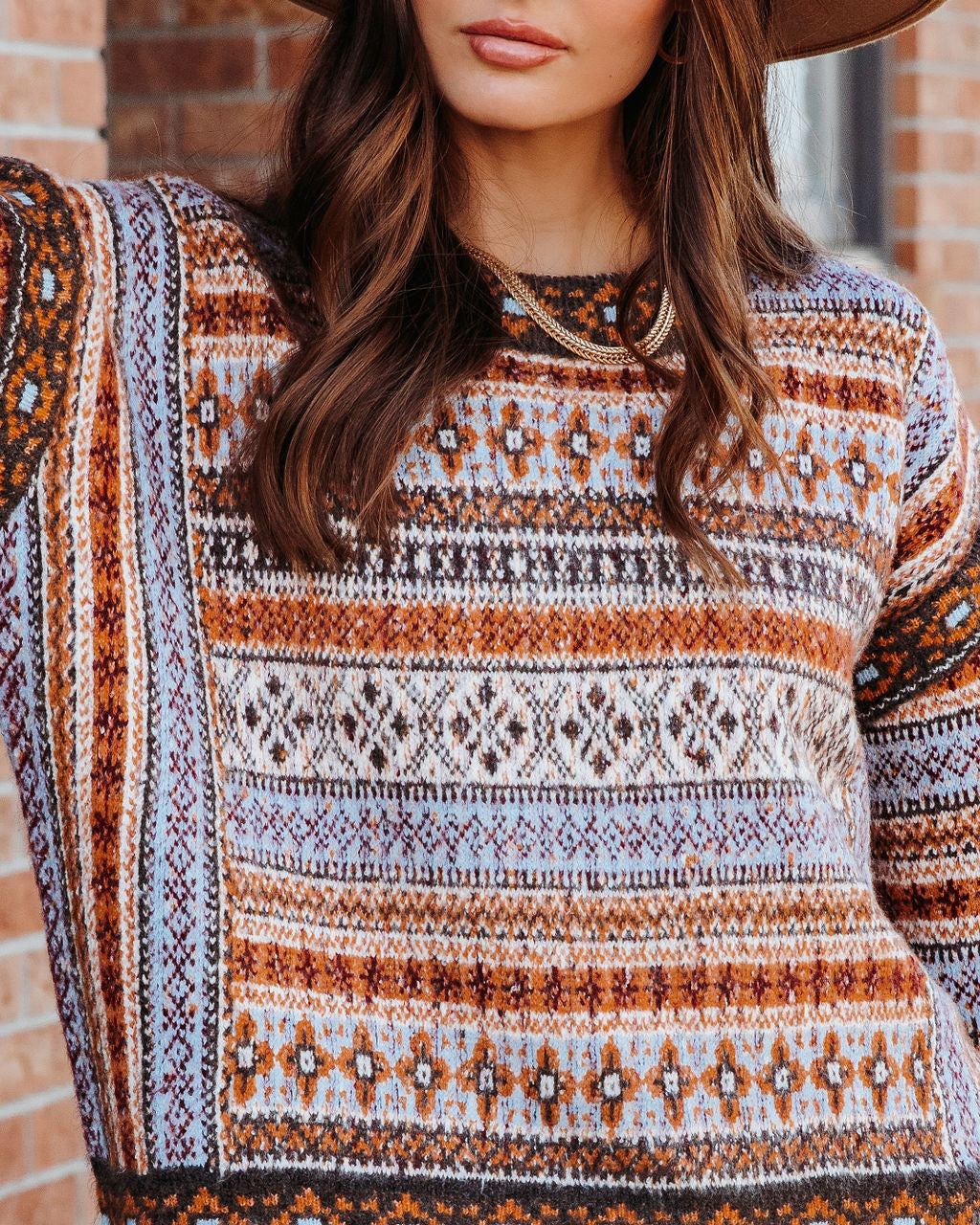 Annette Woven Pullover Sweater