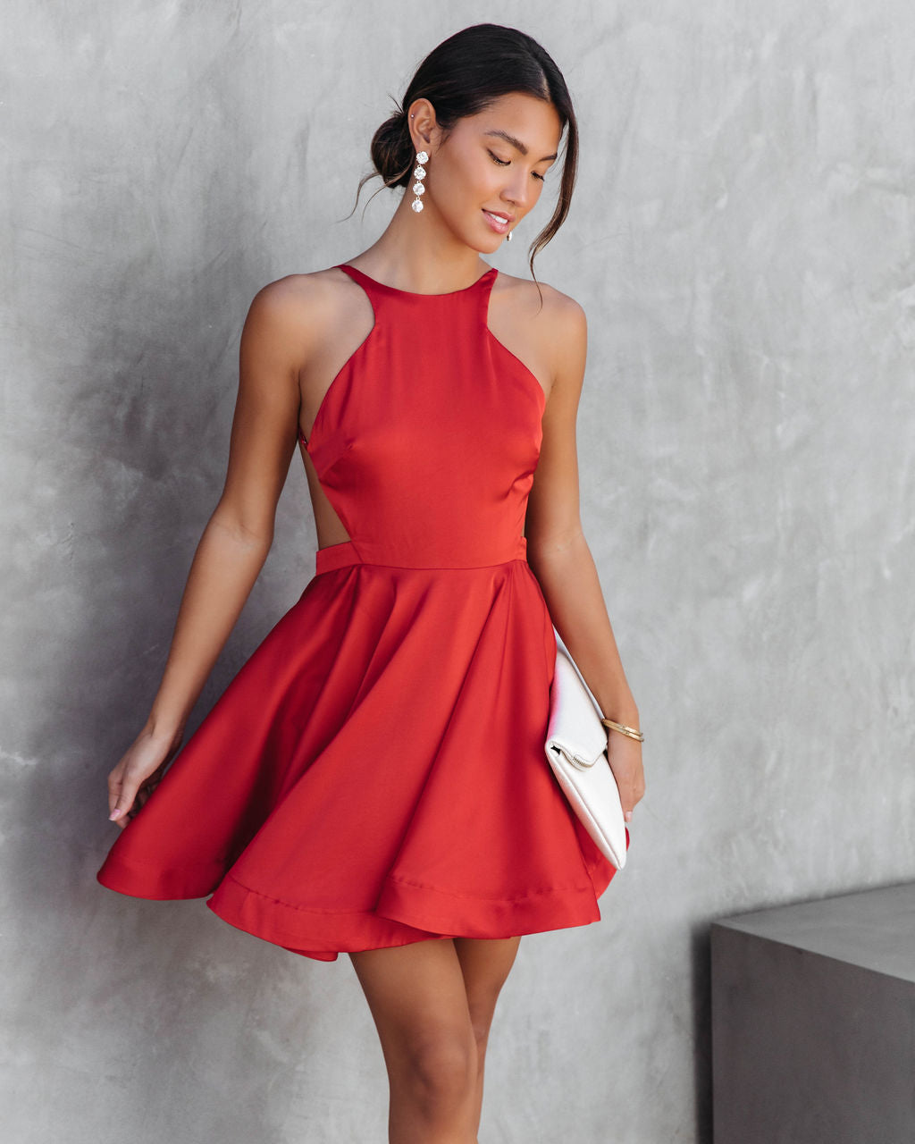 Formal Affairs Back Tie Dress - Red - FINAL SALE