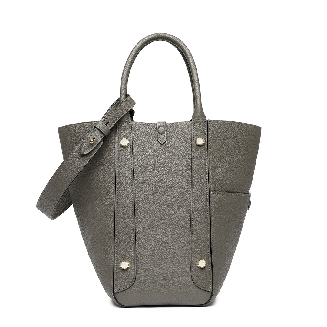 Handmade Etain TOGO Leather Picotin Tote Bag