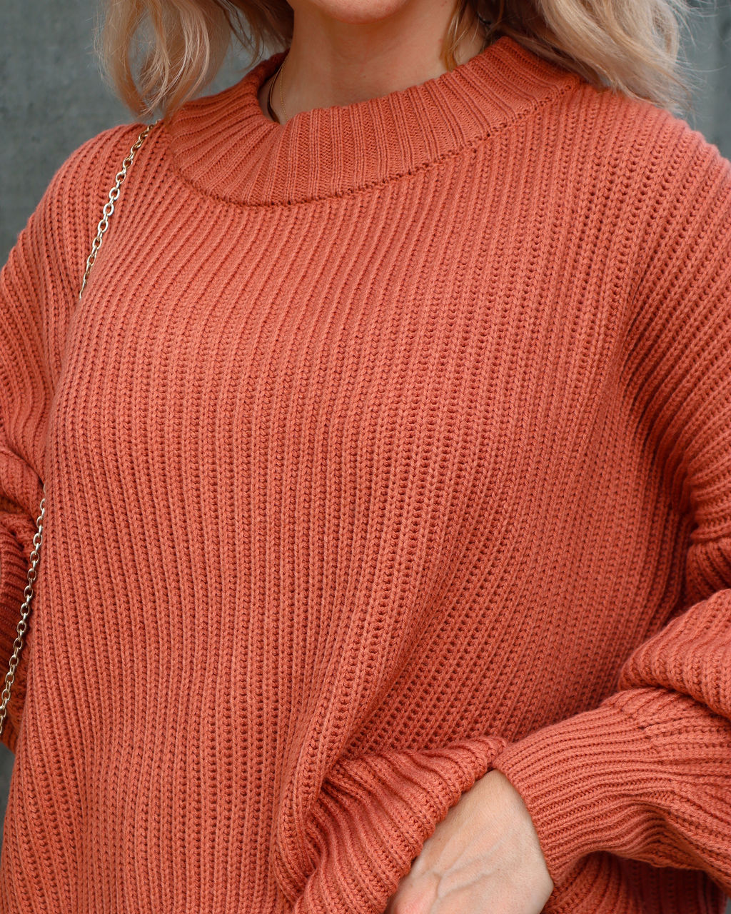 Gwenyth Knit Pullover Sweater - Clay