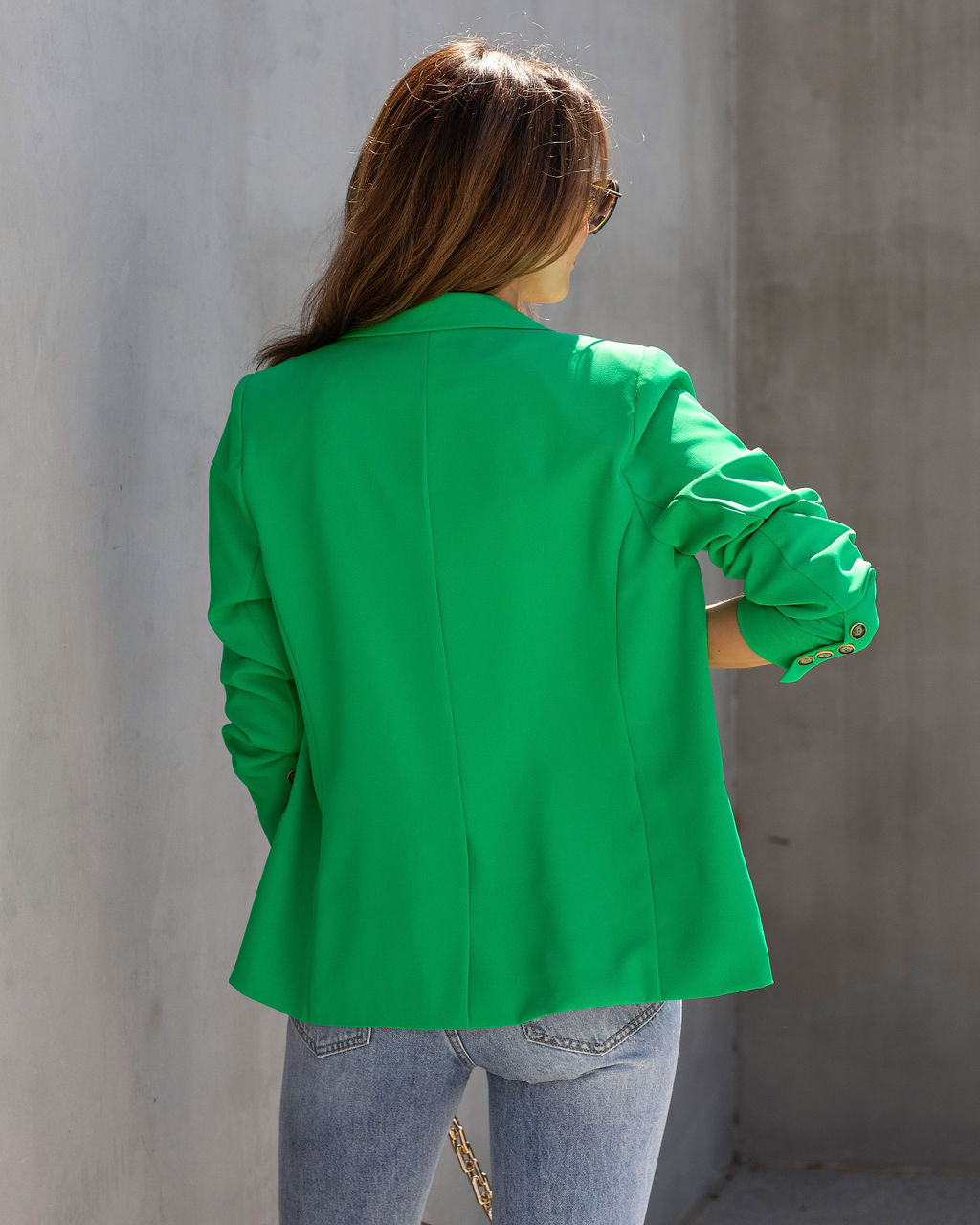 Long Shot Pocketed Blazer - Kelly Green - SALE