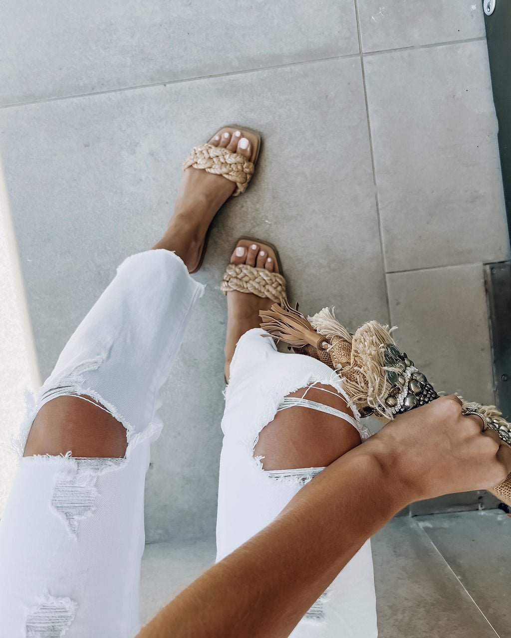 The Tesoro Woven Sandal - Natural - FINAL SALE