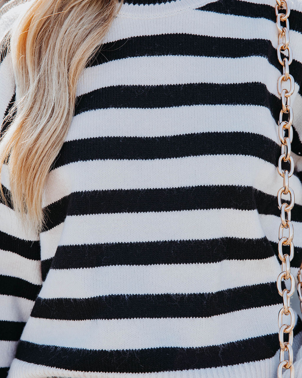 Don't Mind Me Striped Knit Sweater