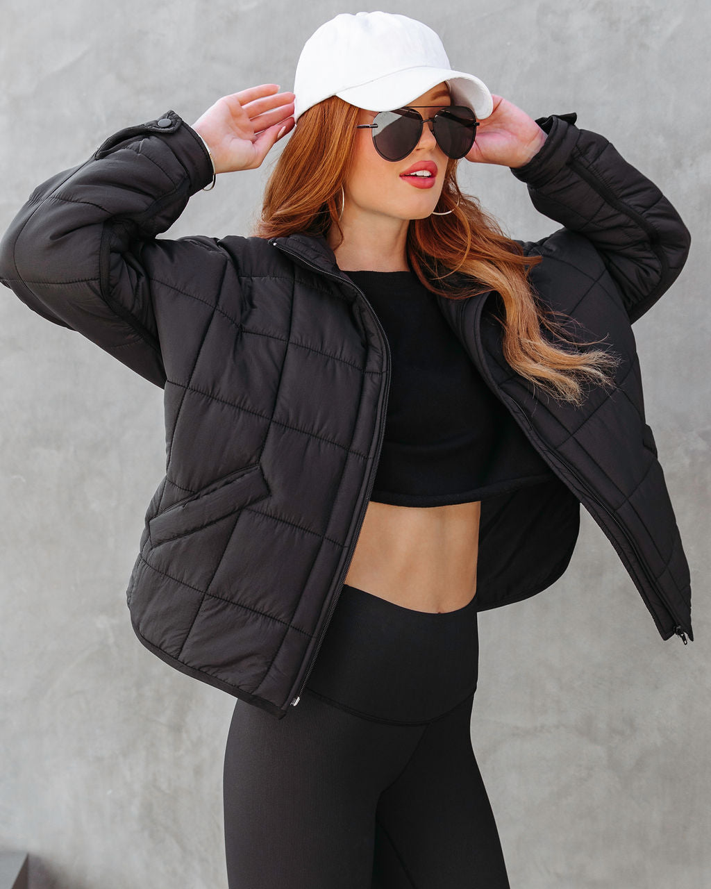 Hunter Quilted Pocketed Jacket - Black