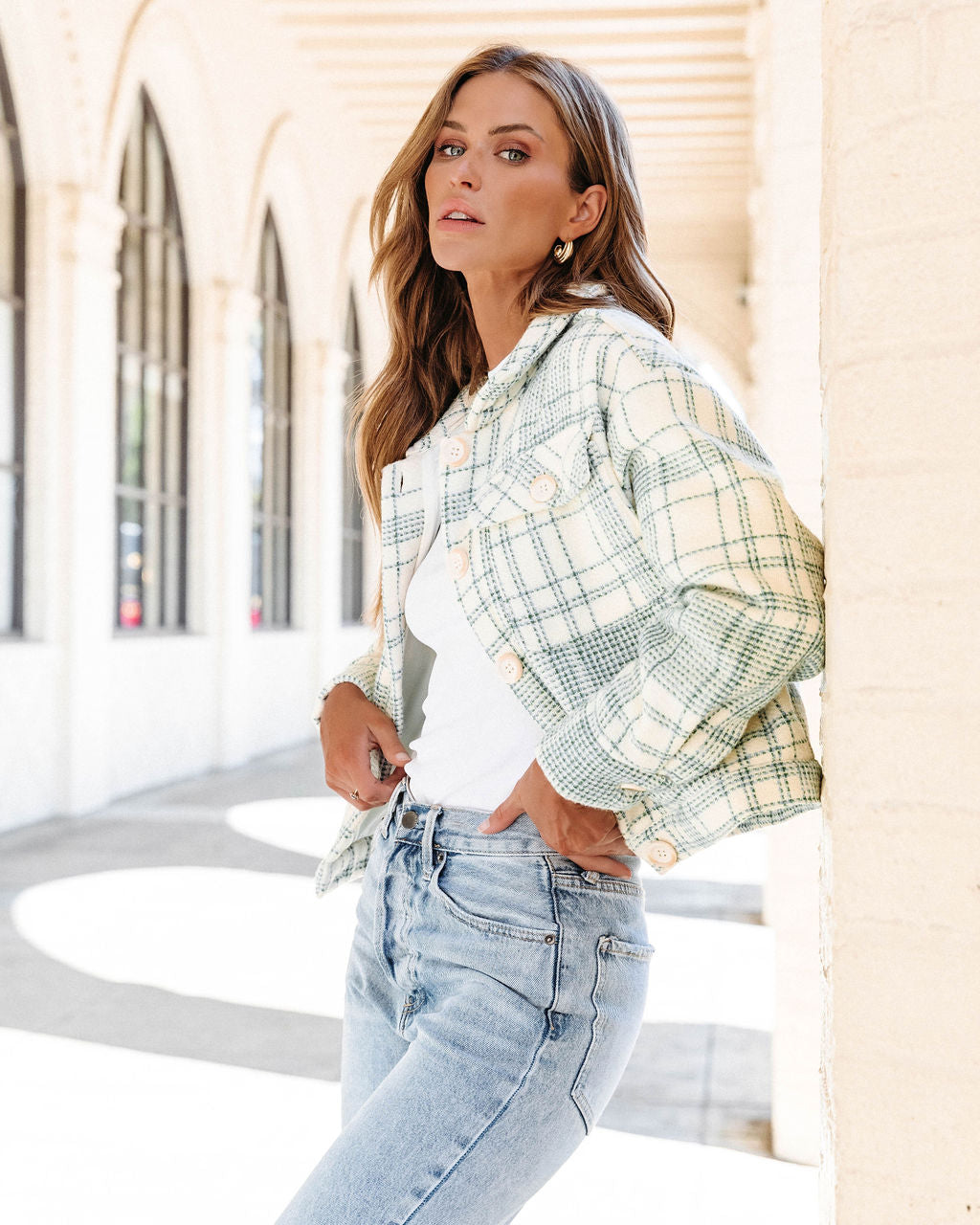 Gilmore Pocketed Plaid Jacket