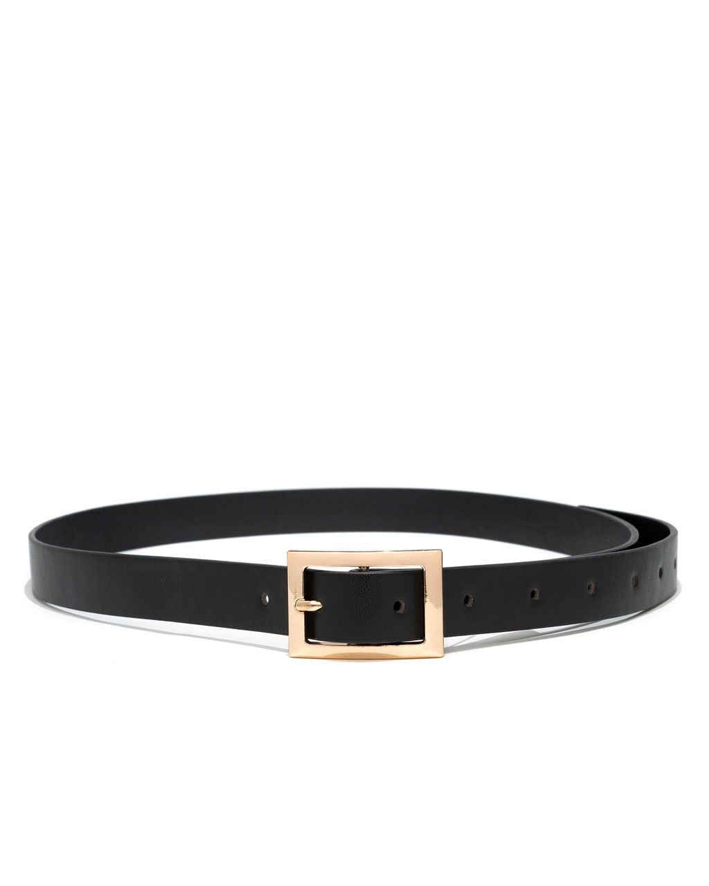 Oxford Gold Buckle Belt - Black
