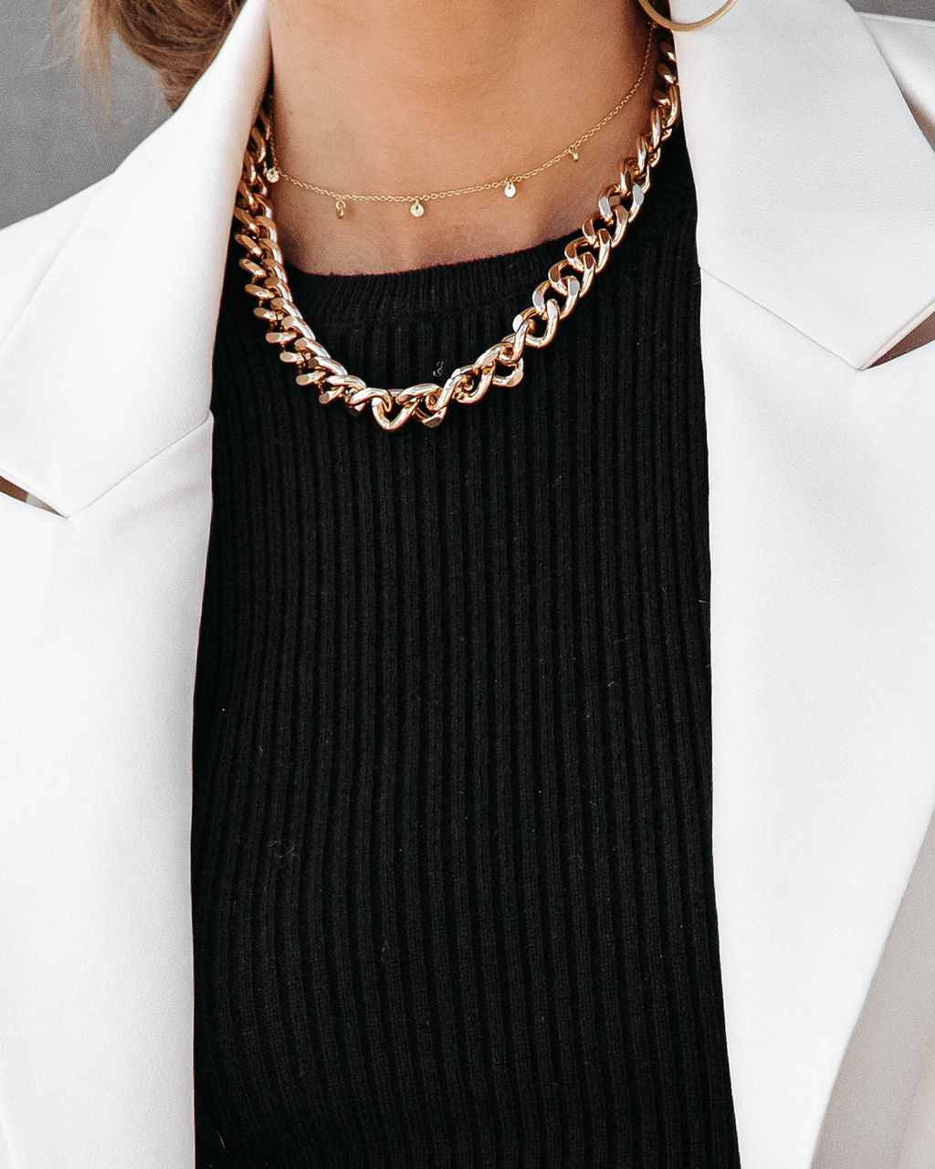 Portia Pocketed Blazer - Cream