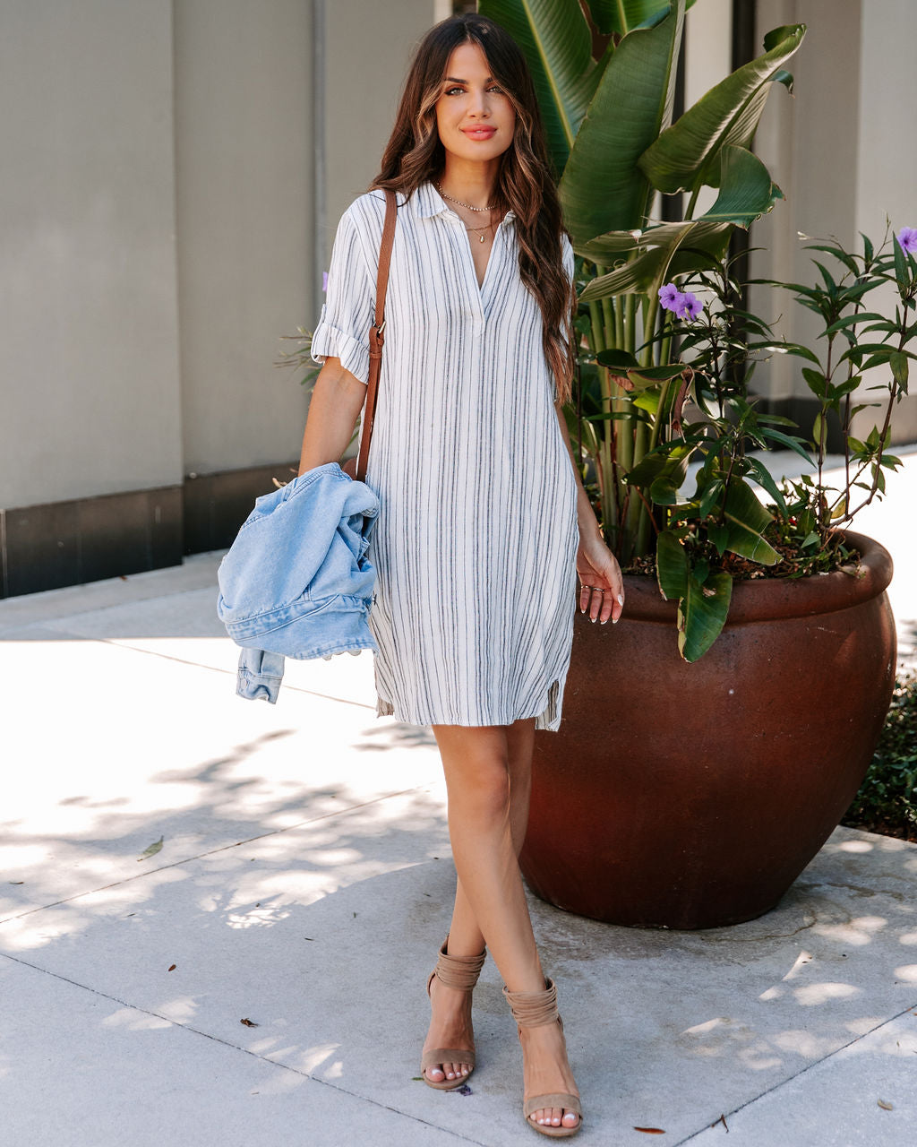 Baja Sur Pocketed Shirt Dress - FINAL SALE
