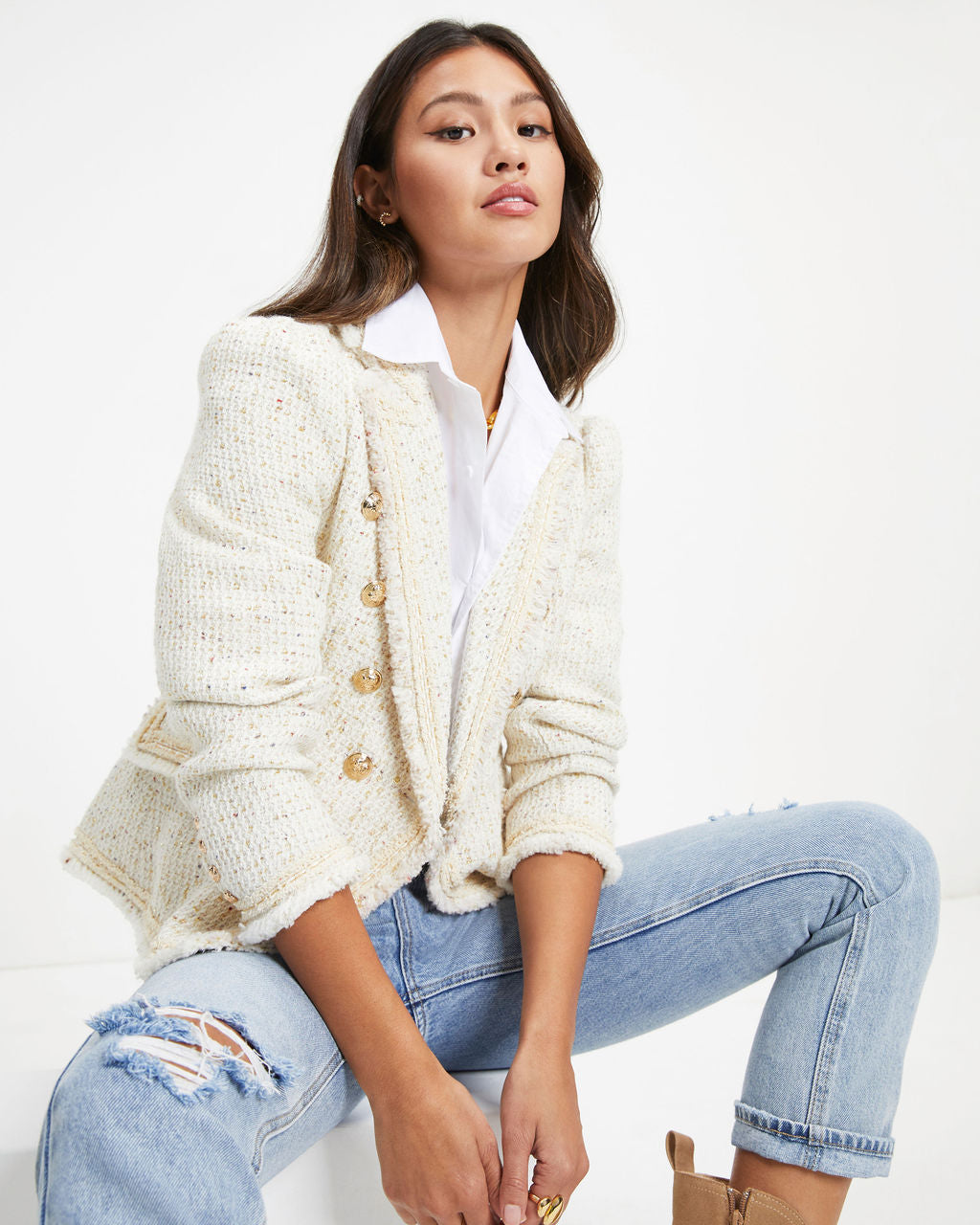 Understood The Assignment Pocketed Blazer - Ivory