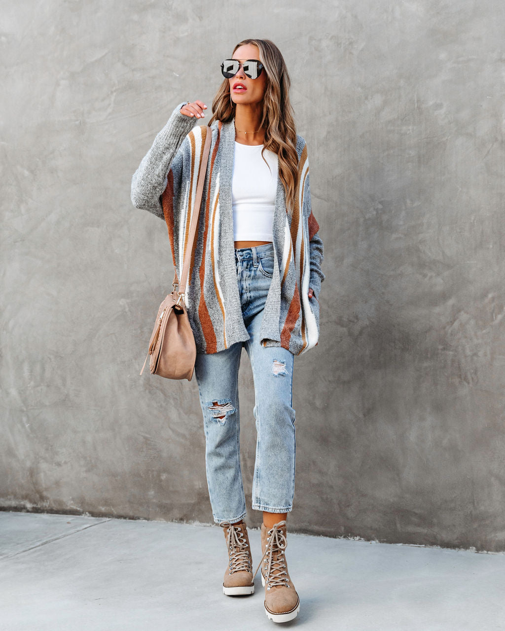 Phoenix Pocketed Printed Cardigan