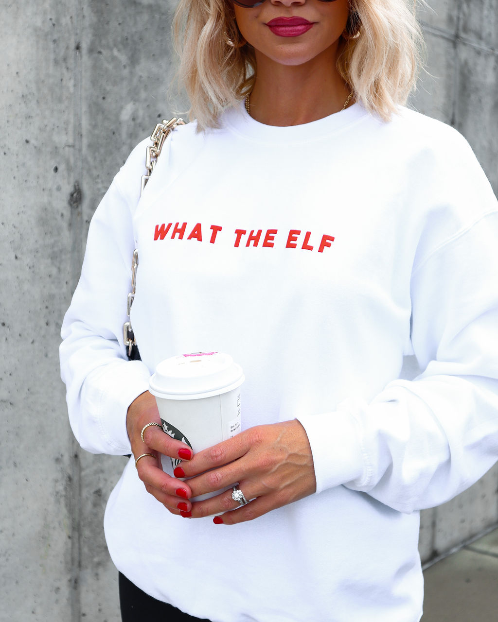 PREORDER - What The Elf Sweatshirt - White