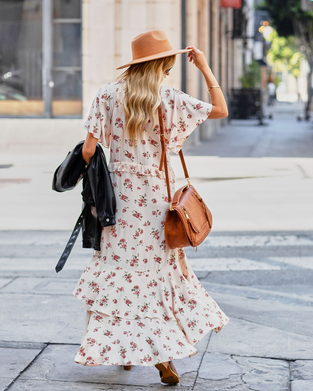 Napa Affairs Floral Ruffle Midi Dress - FINAL SALE