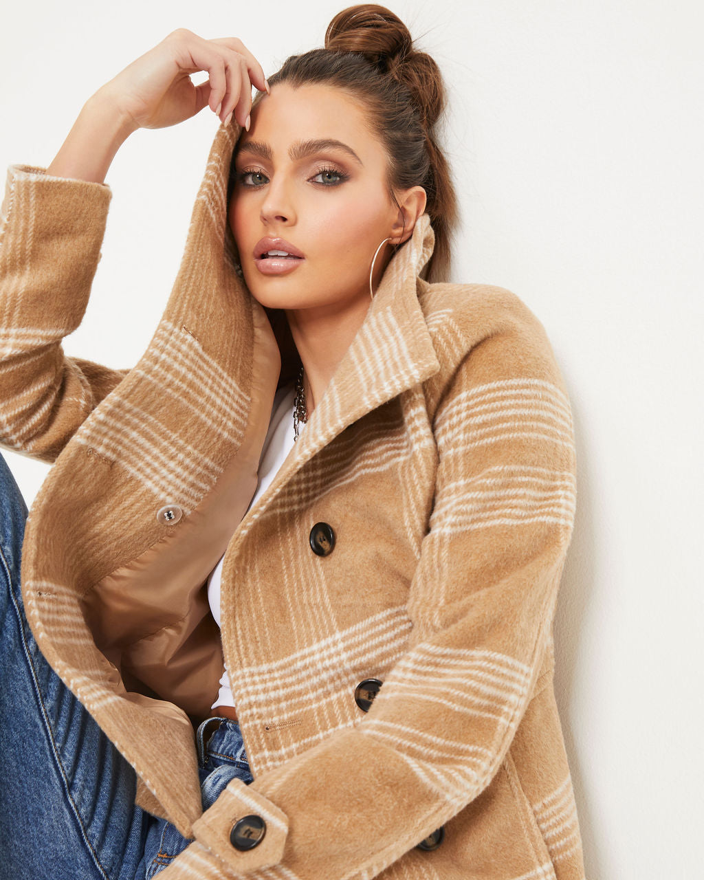 Let's Talk News Pocketed Jacket - Camel