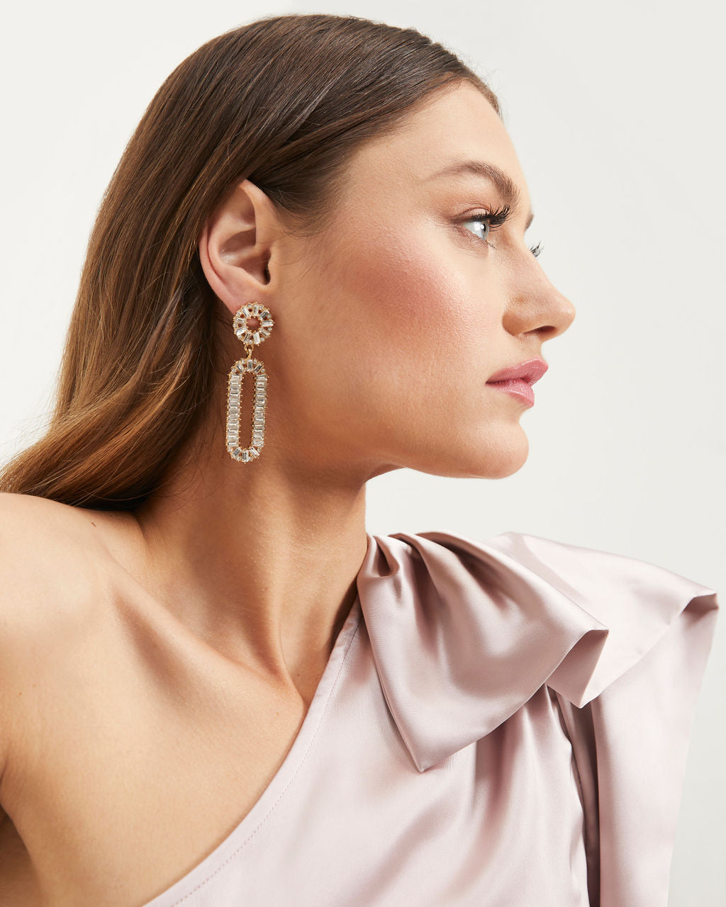 Malani Satin One Shoulder Top - Champagne