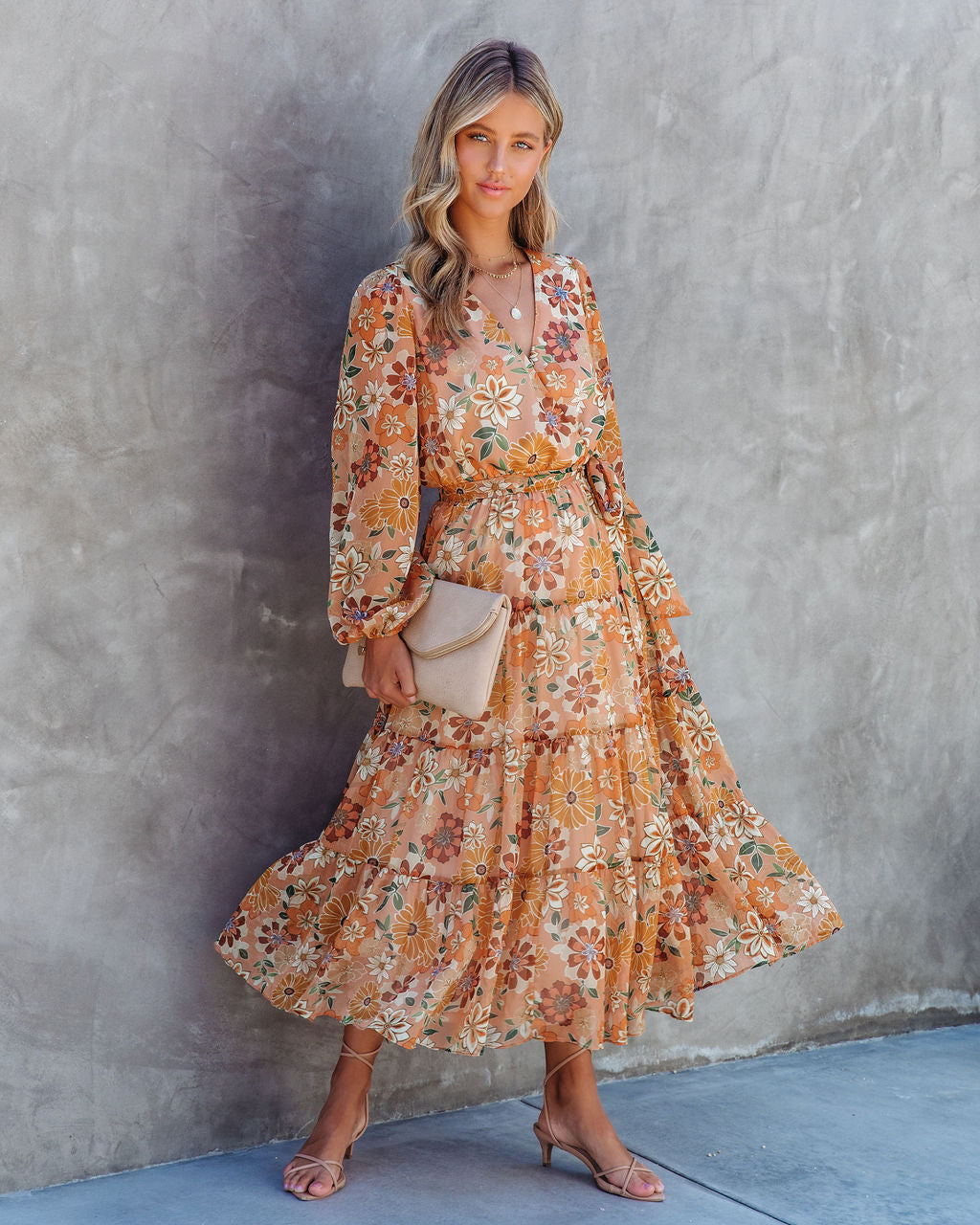 Bardot Floral Chiffon Maxi Dress
