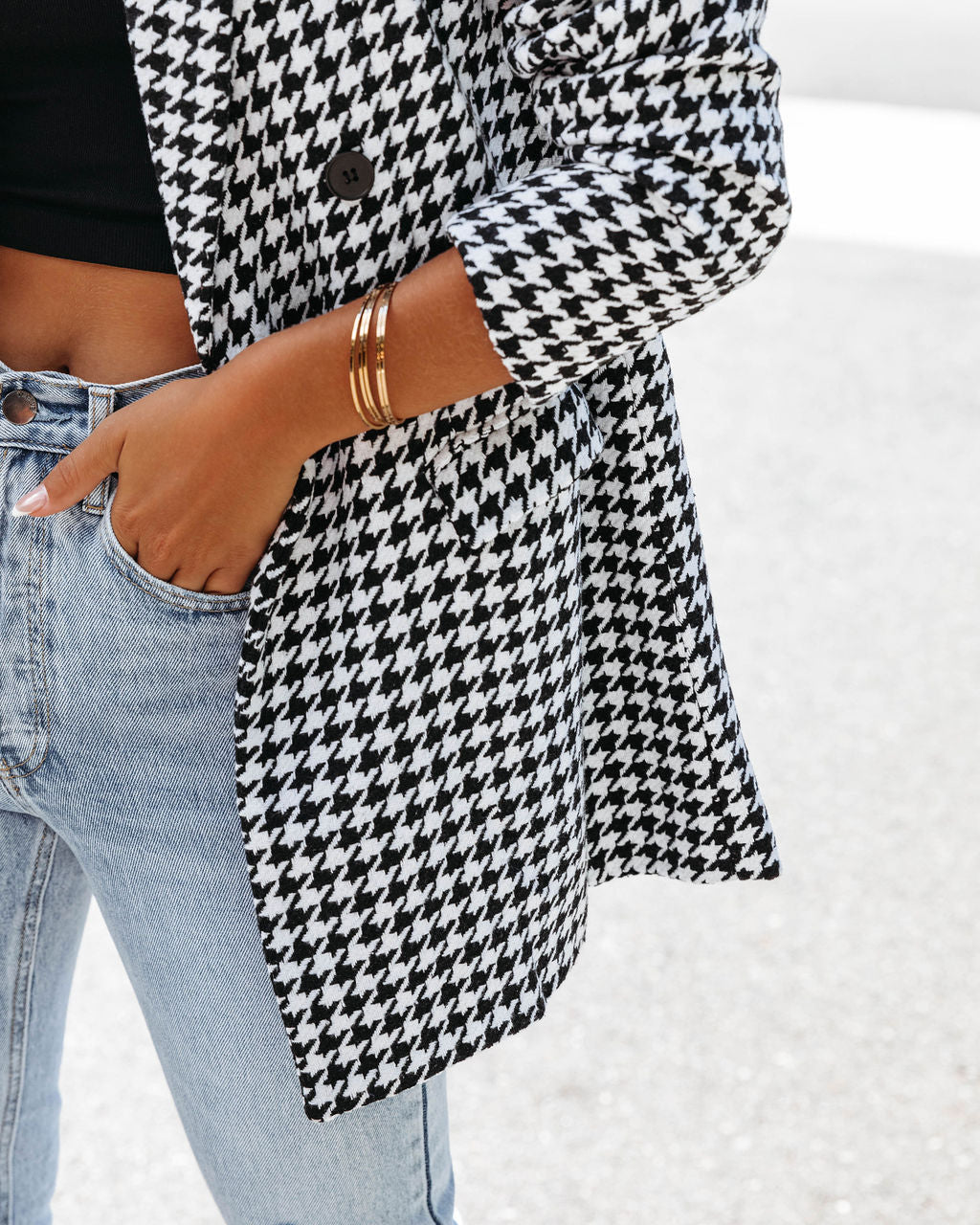 Goal Chaser Pocketed Houndstooth Blazer