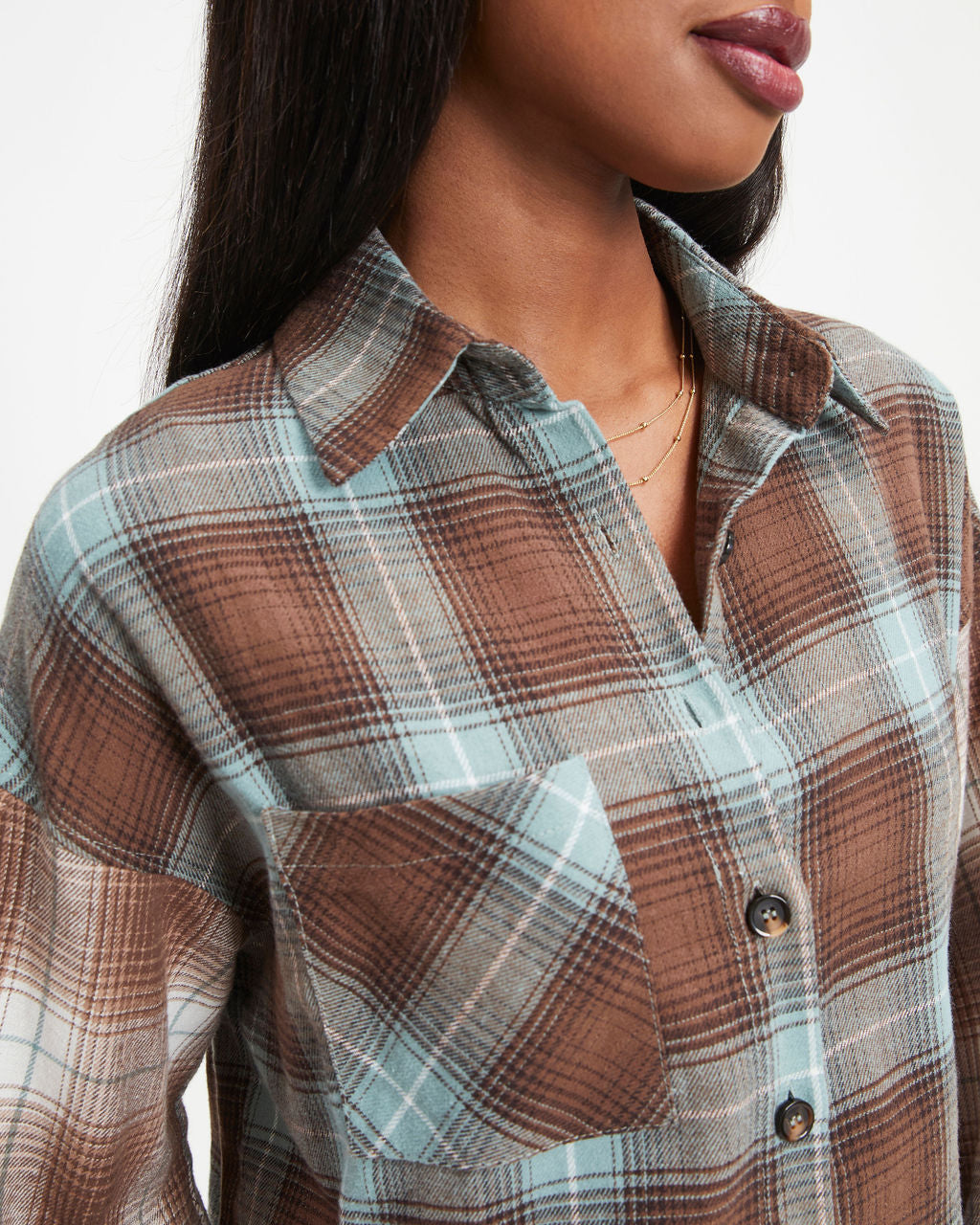Albert Plaid Button Down Top