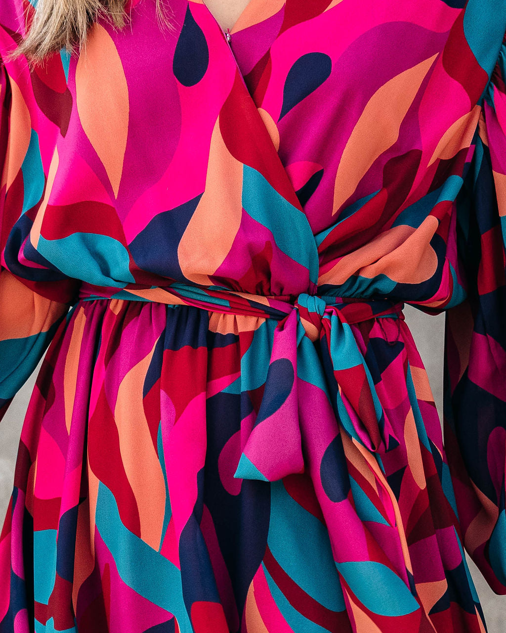 Jenny Printed Balloon Sleeve Mini Dress