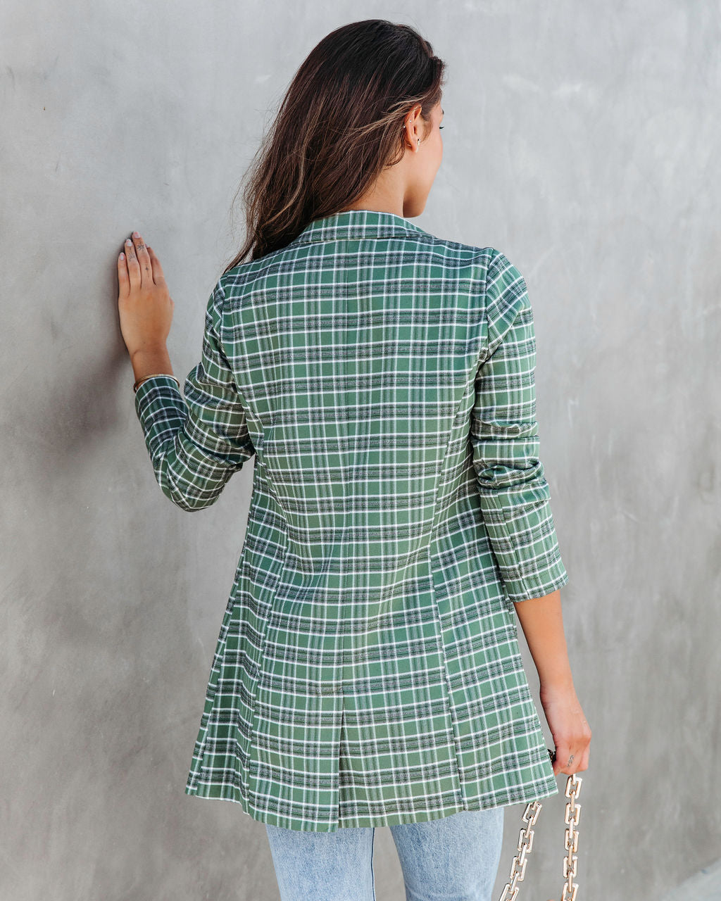 A La Mode Plaid Blazer