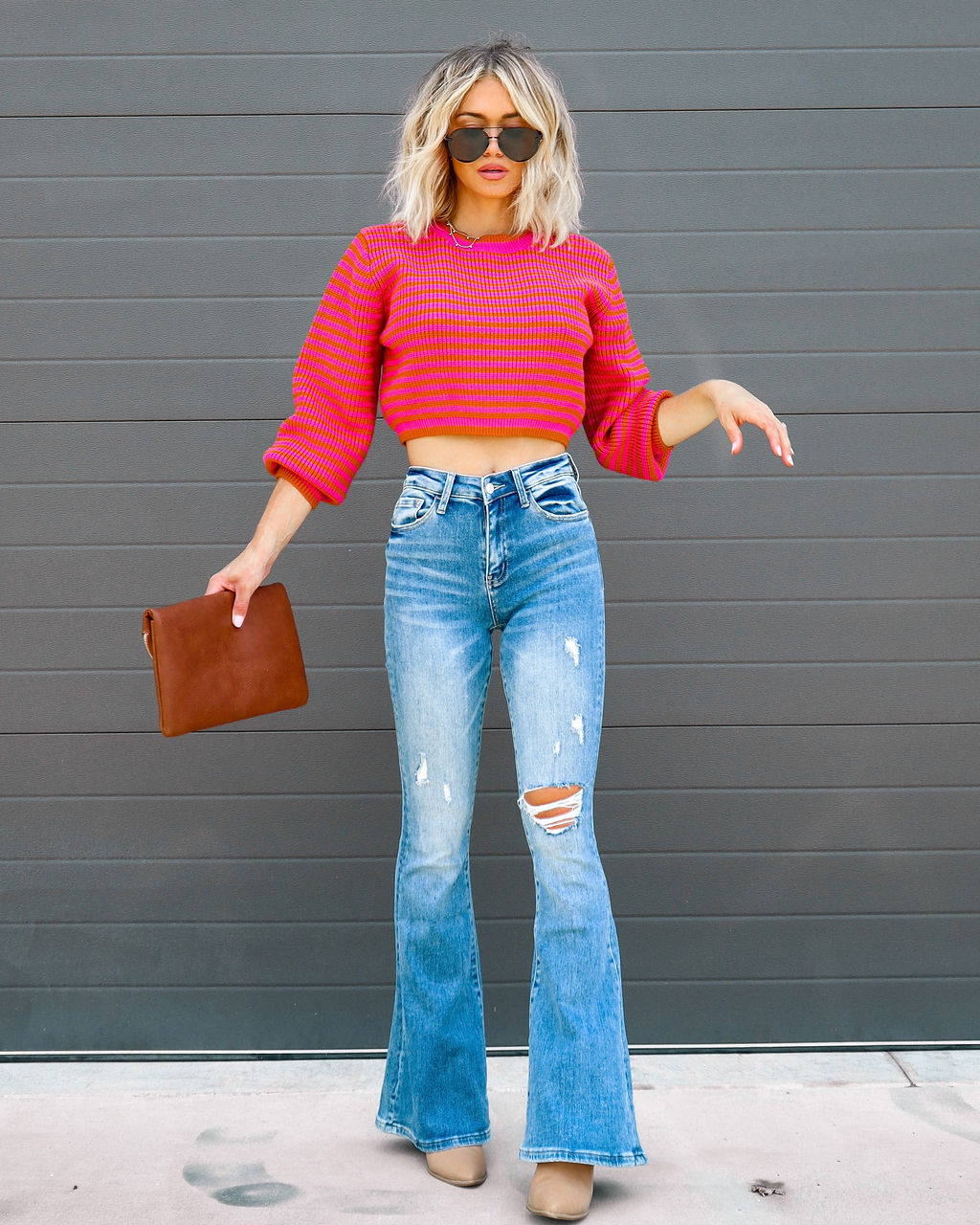 Halsey Knit Striped Pullover Sweater - SALE