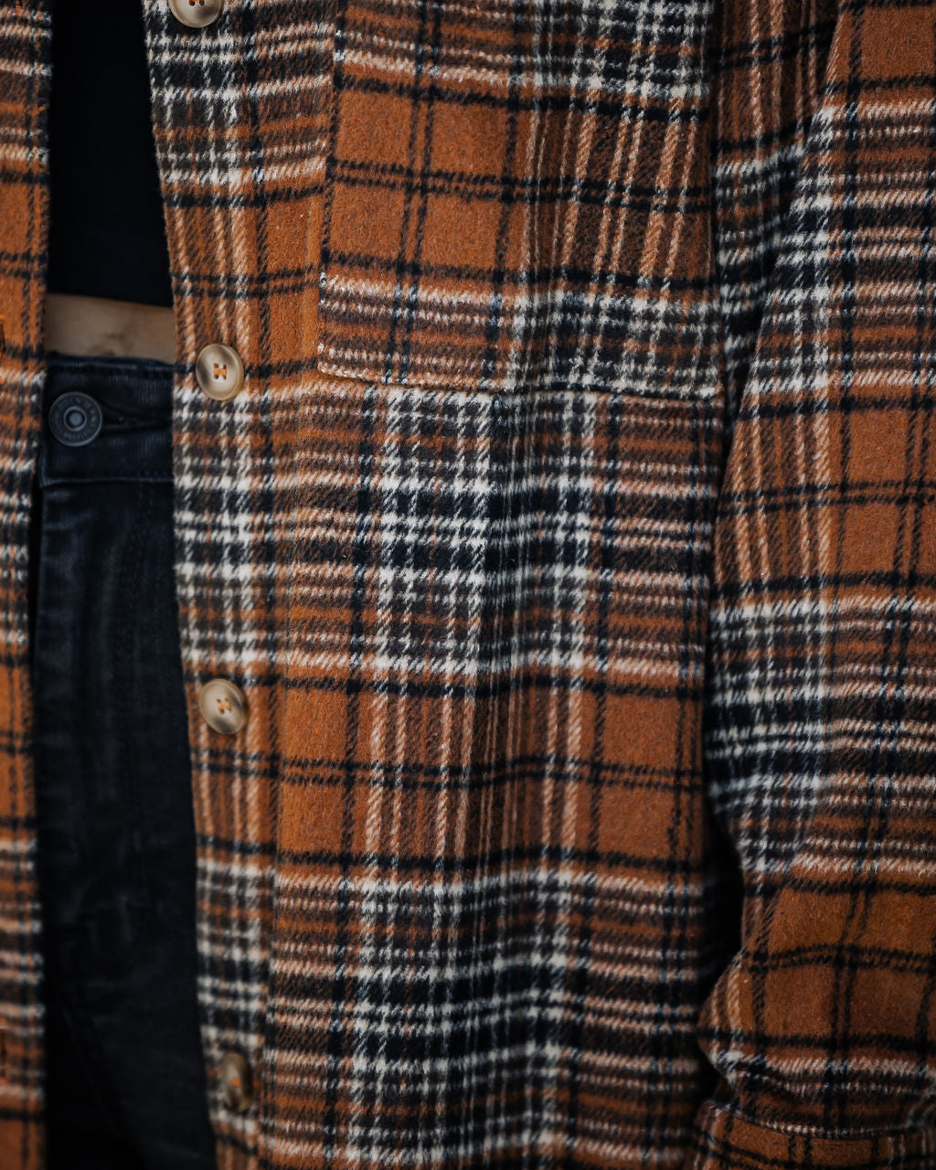 Expectations Plaid Button Up Coat