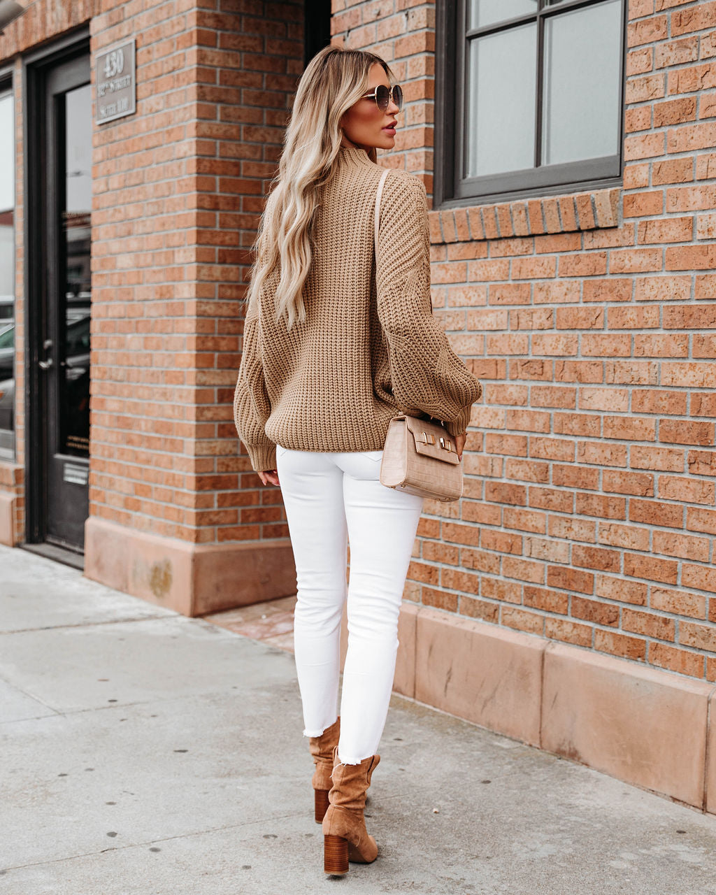 Windy City Knit Sweater - Taupe - SALE