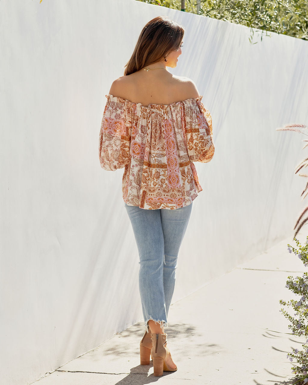 Call Away Floral Tassel Tie Top - FINAL SALE