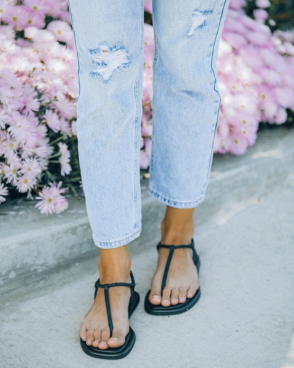 Lively Braided Sandal - Black - FINAL SALE