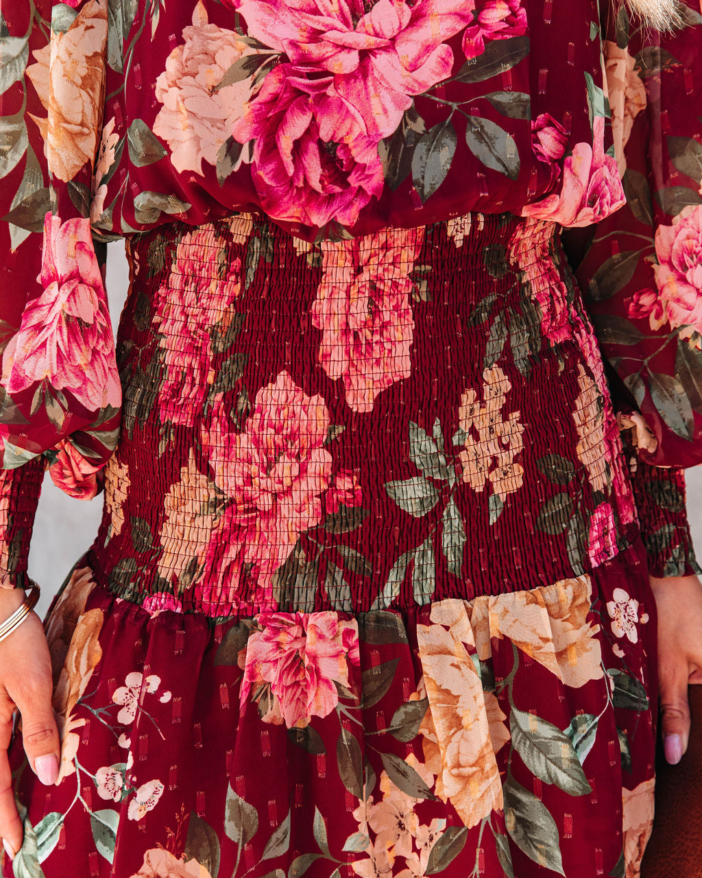 Short And Sweet Floral Smocked Mini Dress