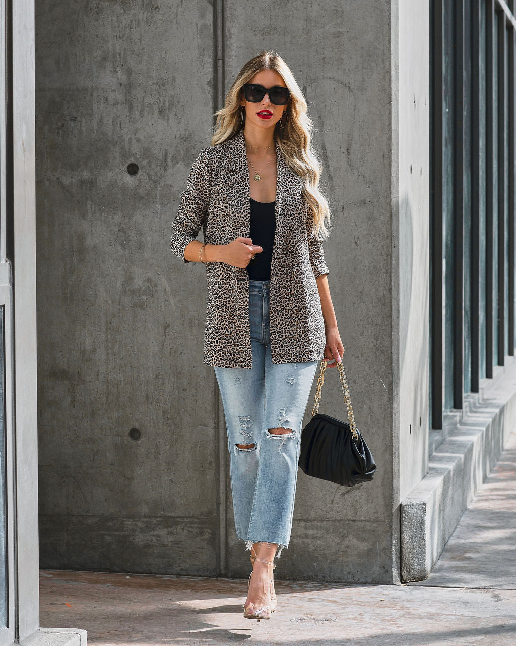 Fierce Feminine Leopard Print Blazer - FINAL SALE